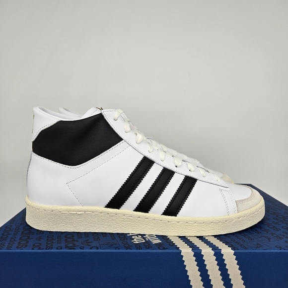 New Adidas Jabbar High \'White Black\' Men\'s Basketball Sneaker Shoes Size 9.5 main image 4